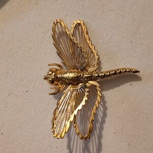 Monet Menagerie Series  Vintage Dragonfly  Brooch Pin